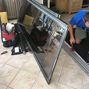 sliding glass door frame repair Winter Gardens
